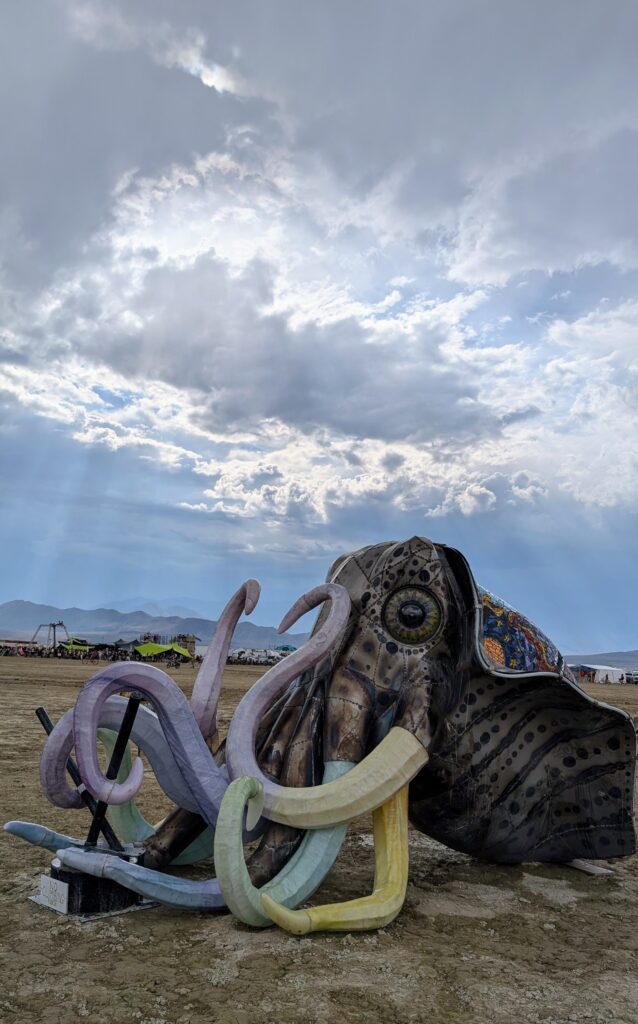 The Cosmic Messenger, my favorite piece of art. I wish I had a picture of it at night&hellip;