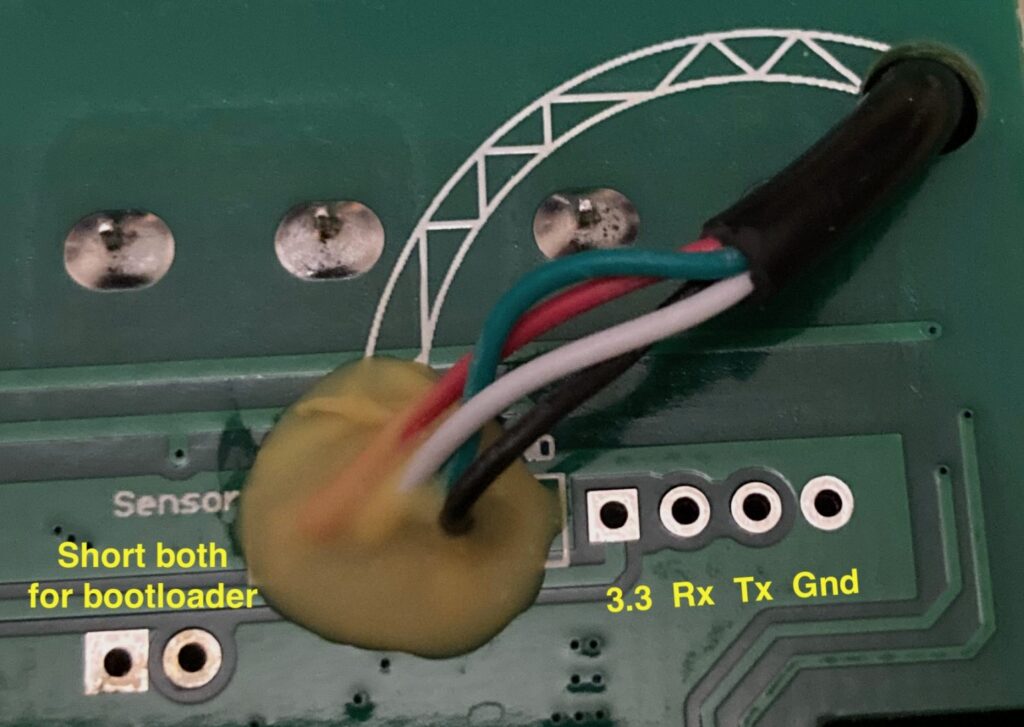 Image from the Tasmota guide showing pinouts for the serial connection.