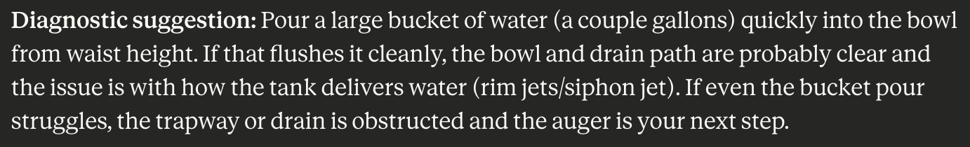 claude suggests a diagnostic